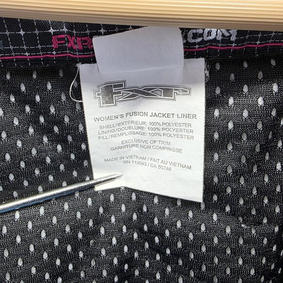 FXR Racing Jacket Womens 12 Black White Fusion F.A.S.T. Snowmobile Insulated - Picture 14 of 16